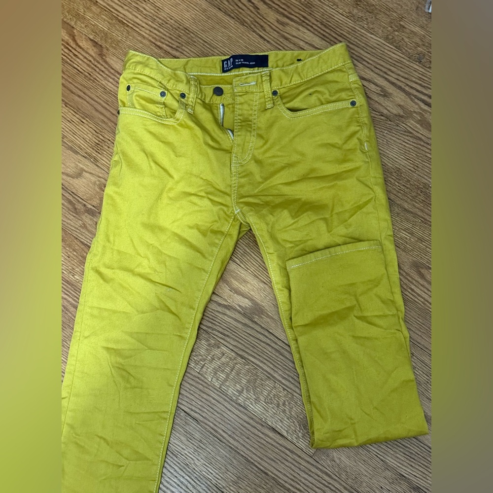 Personally Dyed GAP Yellow Slim Jeans